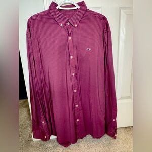 Vineyard Vines Men's Burgundy Checkered Shirt
